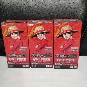 3 One Piece Card Game OP-13 Carrying on His Will Japanese Unsealed 418 Cards PK6